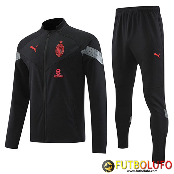 Chandal Equipos De Futbol - Chaqueta AC Milan Negro 2022/2023