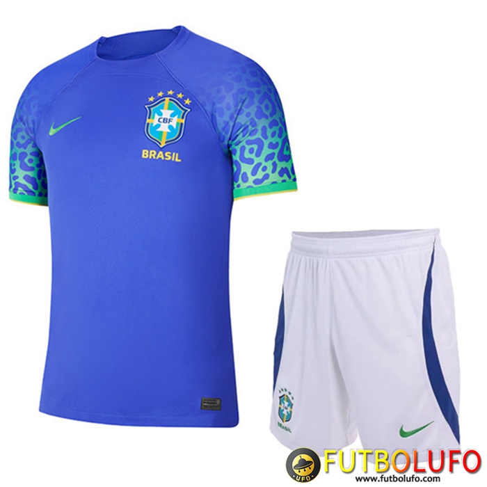 Camisetas Futbol Brasil Segunda + Cortos Copa Del Mundo 2022