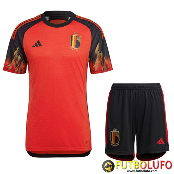 Camisetas Futbol Bélgica Primera + Cortos Copa Del Mundo 2022