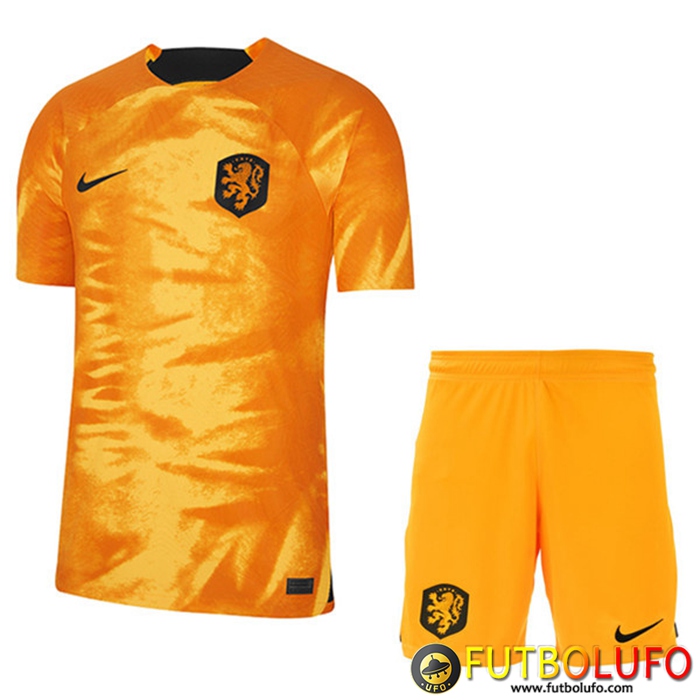 Camisetas Futbol Países Bajos Primera + Cortos Copa Del Mundo 2022