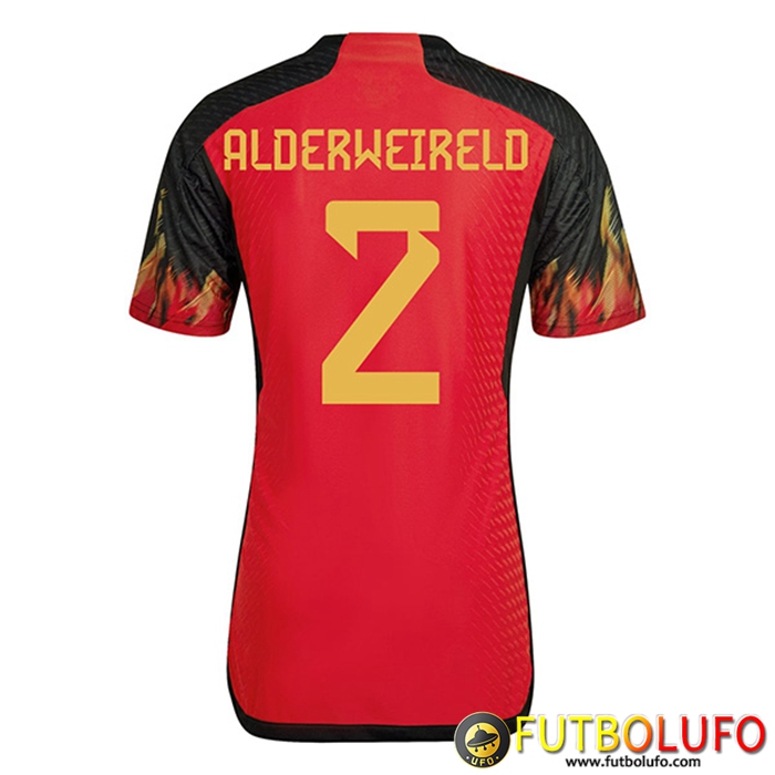 Camisetas De Futbol Bélgica (ALDERWEIRELD #2) Copa Del Mundo 2022 Primera