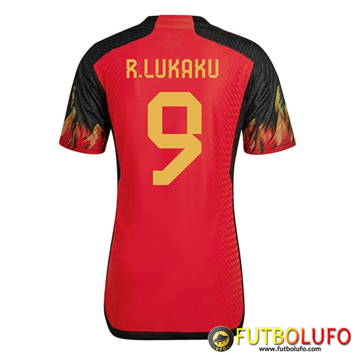 Camisetas De Futbol Bélgica (R.LUKAKU #9) Copa Del Mundo 2022 Primera