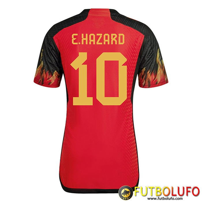Camisetas De Futbol Bélgica (E.HAZARD #10) Copa Del Mundo 2022 Primera