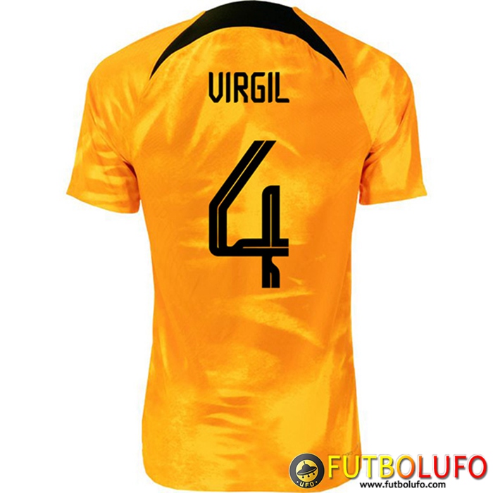 Camisetas De Futbol Países Bajos (VIRGIL #4) Copa Del Mundo 2022 Primera
