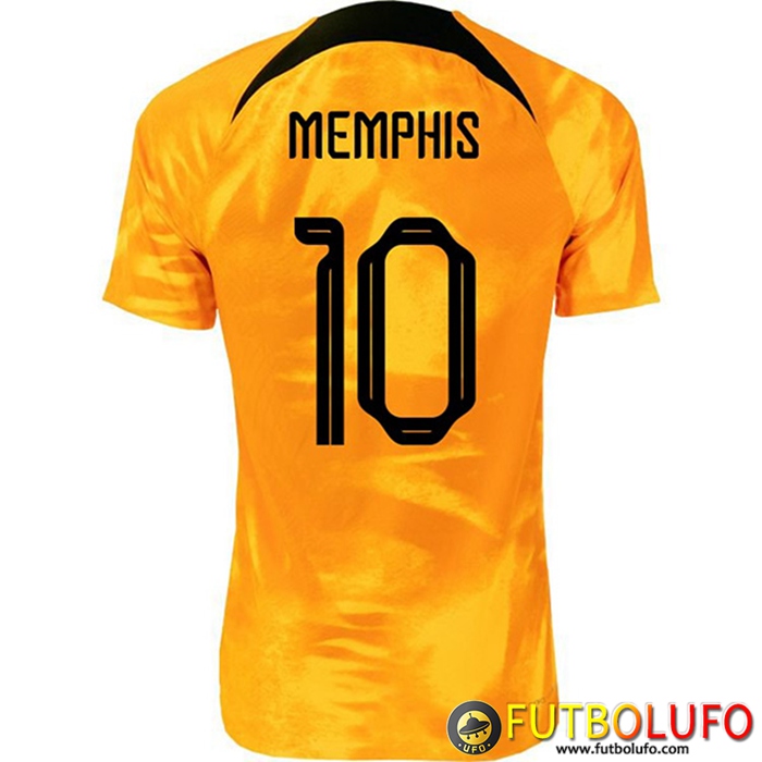 Camisetas De Futbol Países Bajos (MEMPHIS #10) Copa Del Mundo 2022 Primera