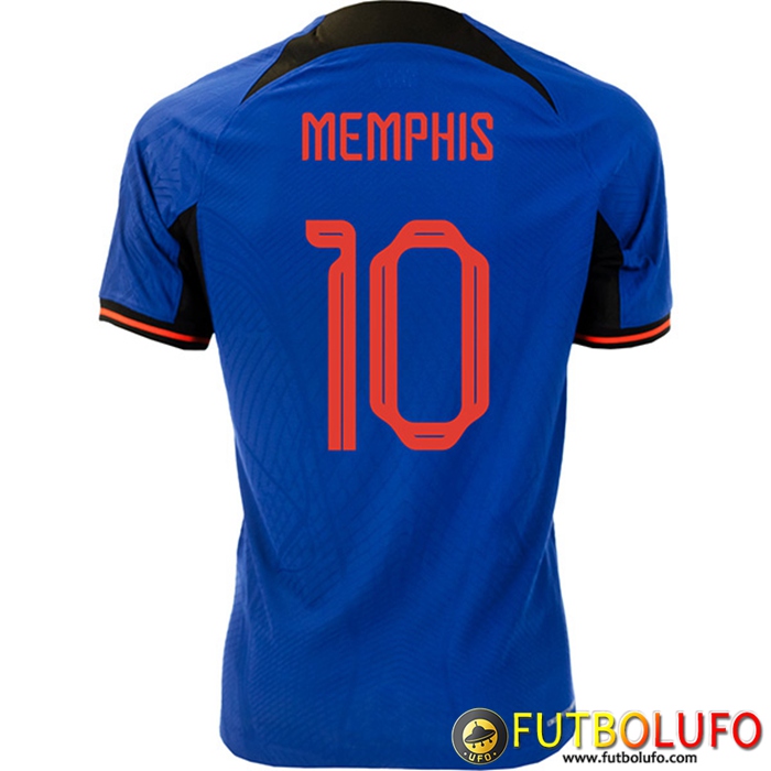 Camisetas De Futbol Países Bajos (MEMPHIS #10) Copa Del Mundo 2022 Segunda