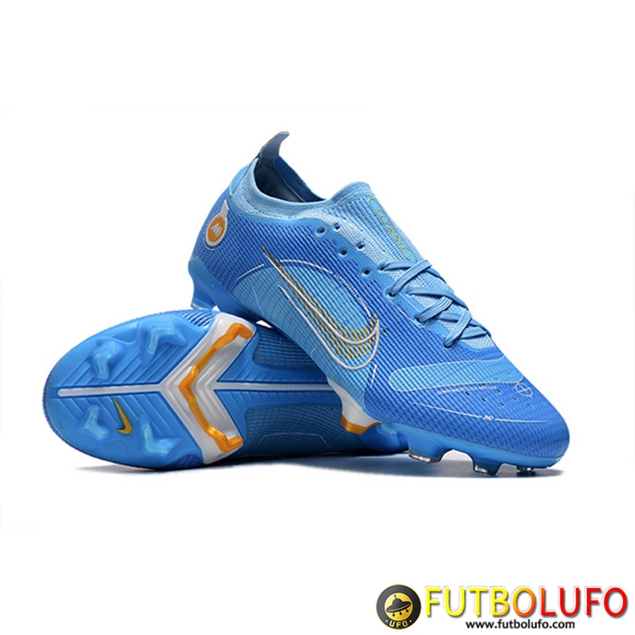 Nike Botas De Fútbol Mercurial 14 Low Gang FG Azul Claro