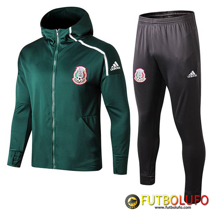 Rompevientos Chandal De Futbol Con Capucha México Verde 2022/2023