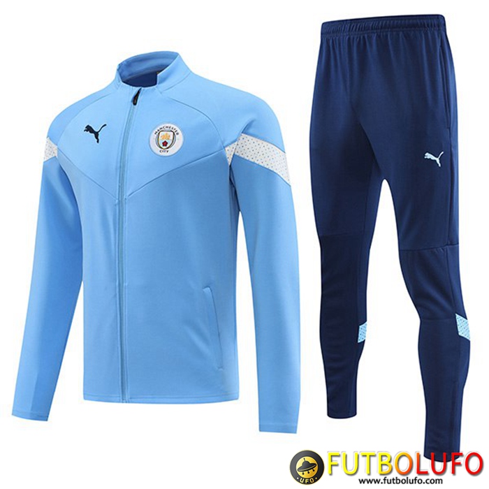 Chandal Equipos De Futbol - Chaqueta Manchester City Azul Claro 2022/2023