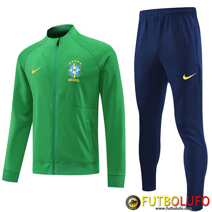 Chandal Equipos De Futbol - Chaqueta Brasil Verde 2022/2023