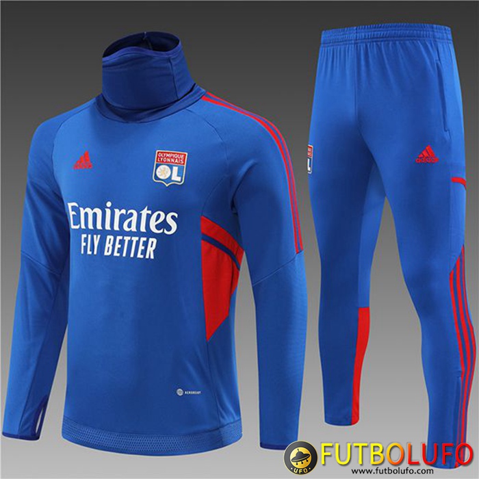 Chandal Equipos De Futbol lyon Ninos cuello alto Azul 2022/2023