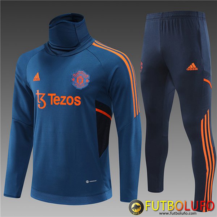 Chandal Equipos De Futbol Manchester United Ninos cuello alto Azul Claro 2022/2023
