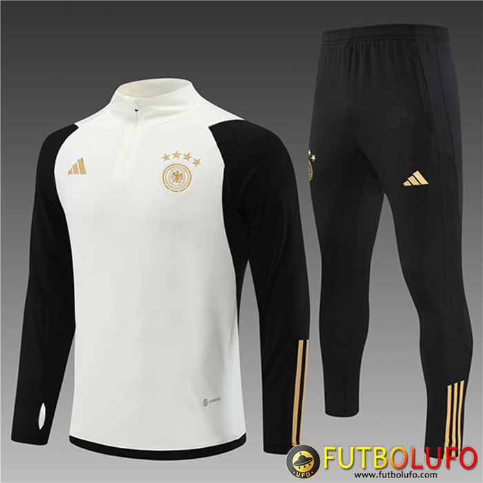 Chandal Equipos De Futbol Alemania Ninos Blanco/Negro 2022/2023