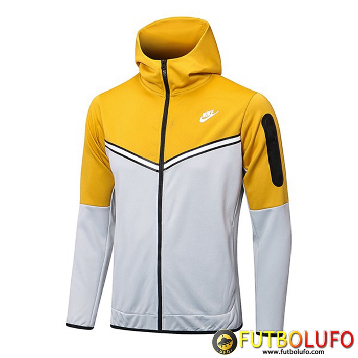 Chaqueta Con Capucha Nike Gris/Amarillo 2022/2023