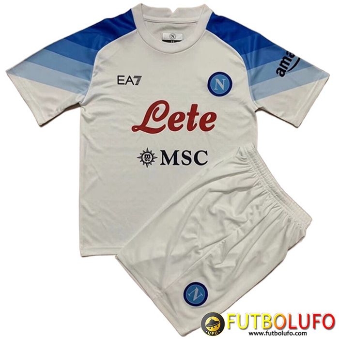 Nueva Camisetas De Futbol SSC Napoli Ninos Segunda 2022/2023