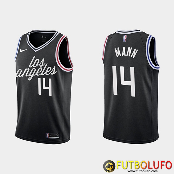 Camisetas Los Angeles Clippers (MANN #14) 2022/23 Negro