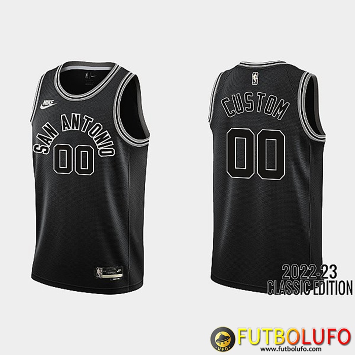 Camisetas San Antonio Spurs (CUSTOM #00) 2022/23 Negro