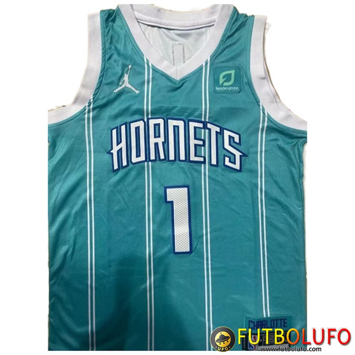 Camisetas Charlotte Hornets (BALL #1) 2022/23 Azul Claro