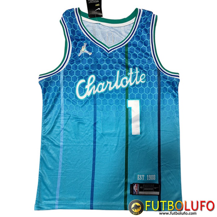 Camisetas Charlotte Hornets (BALL #1) 2022/23 Azul
