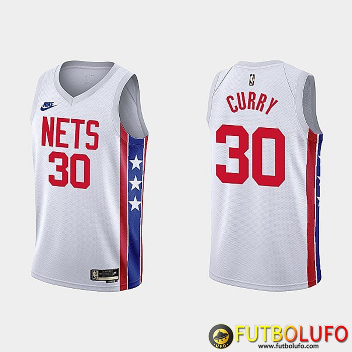 Camisetas Brooklyn Nets (CURRY #30) 2022/23 Blanco