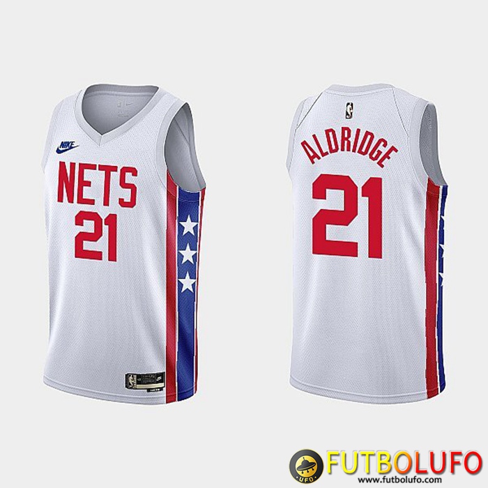 Camisetas Brooklyn Nets (ALDRIDGE #21) 2022/23 Blanco