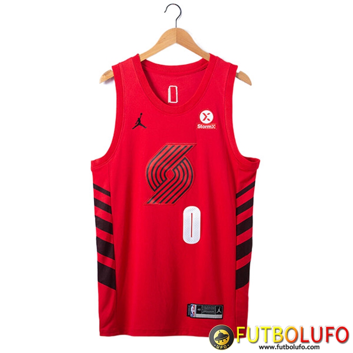 Camisetas Portland Trail Blazers (LILLARD #0) 2022/23 Rojo