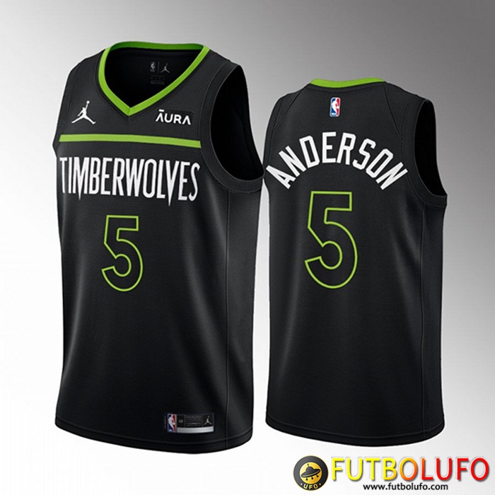 Camisetas Minnesota Timberwolves (ANDERSON #5) 2022/23 Negro