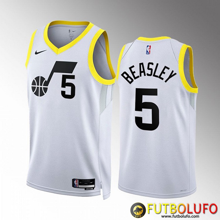Camisetas Utah Jazz (BEASLEY #5) 2022/23 Blanco