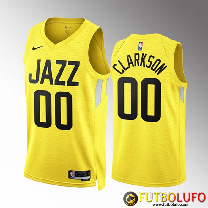 Camisetas Utah Jazz (CLARKSON #00) 2022/23 Amarillo