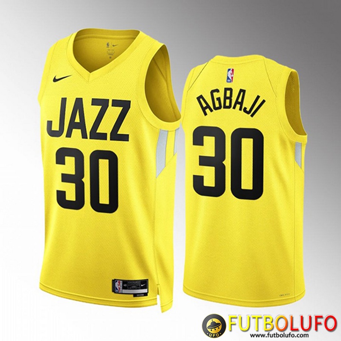 Camisetas Utah Jazz (AGBAJI #30) 2022/23 Amarillo