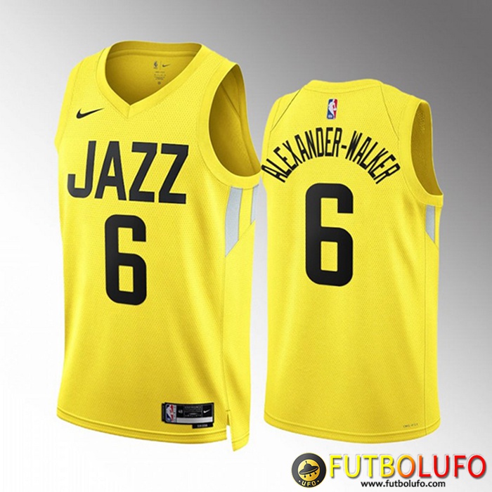 Camisetas Utah Jazz (ALEXANDER-WALXER #6) 2022/23 Amarillo