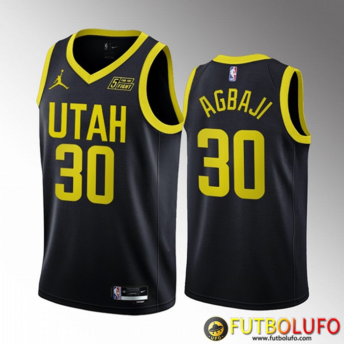 Camisetas Utah Jazz (AGBAJI #30) 2022/23 Negro