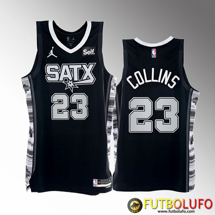 Camisetas San Antonio Spurs (COLLINS #23) 2022/23 Negro