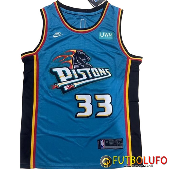 Camisetas Detroit Pistons (HILL #33) 2022/23 Azul Claro