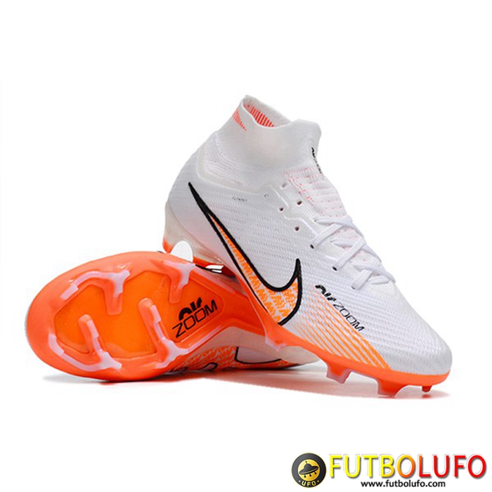 Nike Botas De Fútbol Air Zoom Mercurial Superfly IX Elite FG Blanco/Naranja