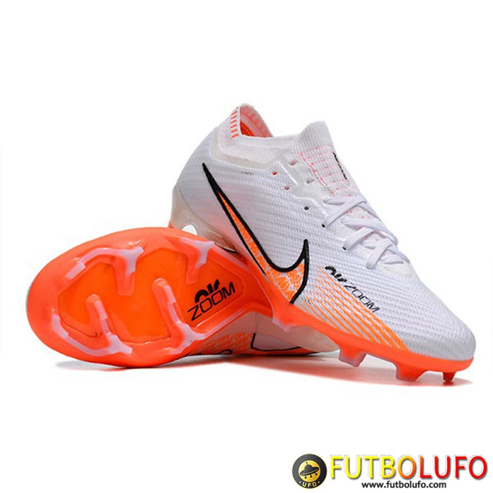 Nike Botas De Fútbol Air Zoom Mercurial Vapor XV Elite FG Blanco/Naranja