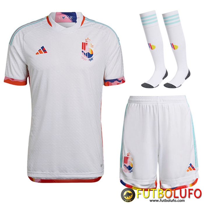 Ensemble Camisetas Bélgica Segunda (Cortos + Calcetines) Copa Del Mundo 2022