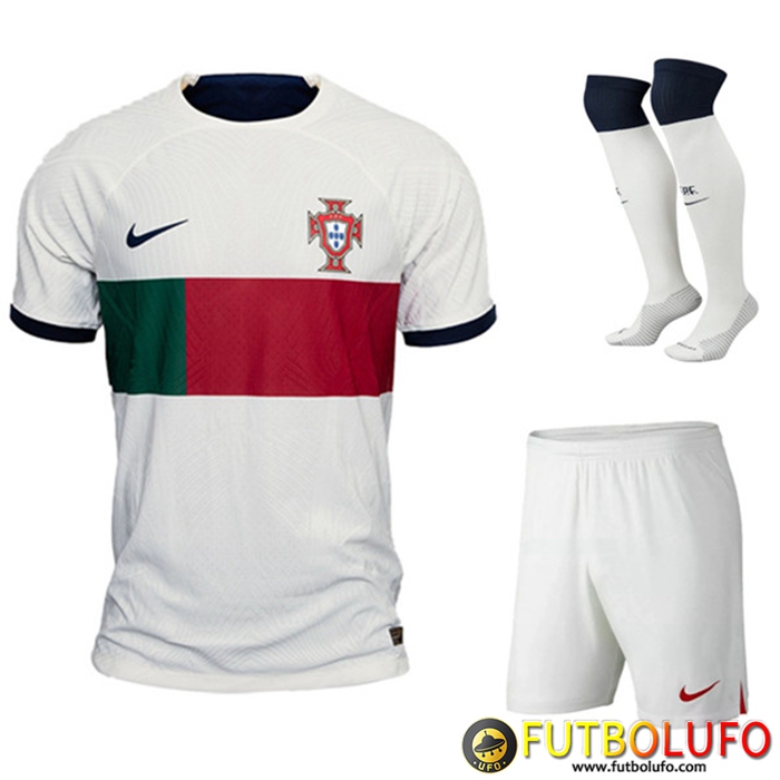 Ensemble Camisetas Portugal Segunda (Cortos + Calcetines) Copa Del Mundo 2022