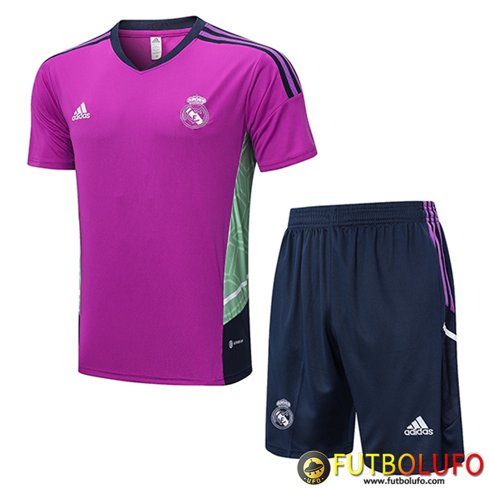 Camiseta Entrenamiento + Cortos Real Madrid Violeta 2022/2023