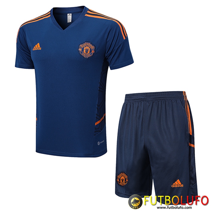 Camiseta Entrenamiento + Cortos Manchester United Azul marino 2022/2023