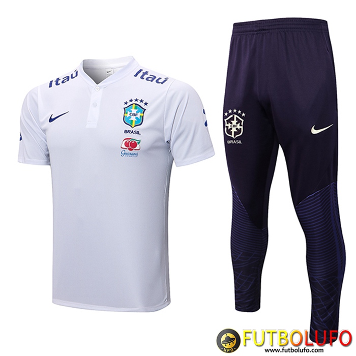 Camiseta Polo Brasil Blanco 2022/2023