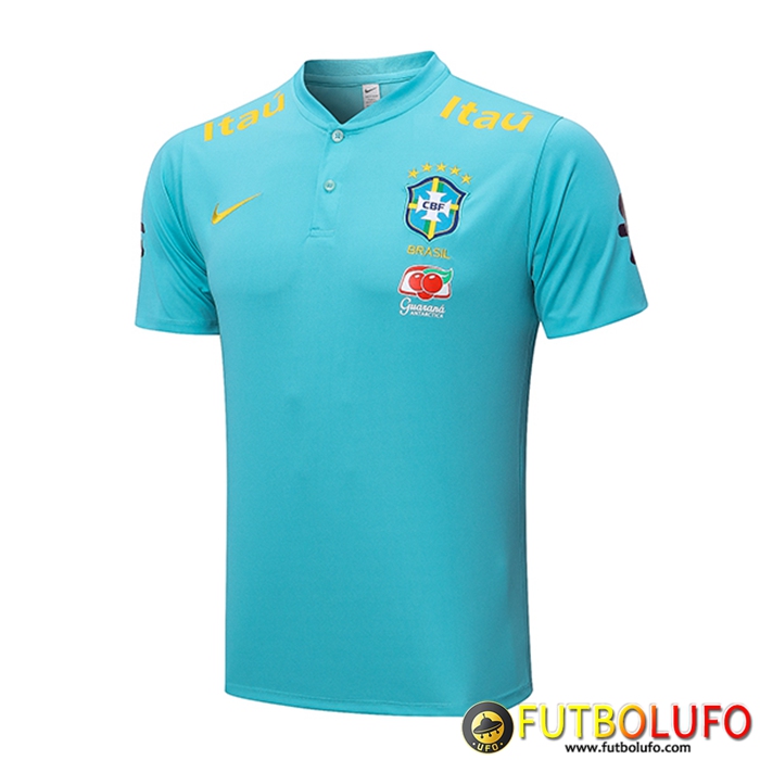 Camiseta Polo Brasil Azul Claro 2022/2023