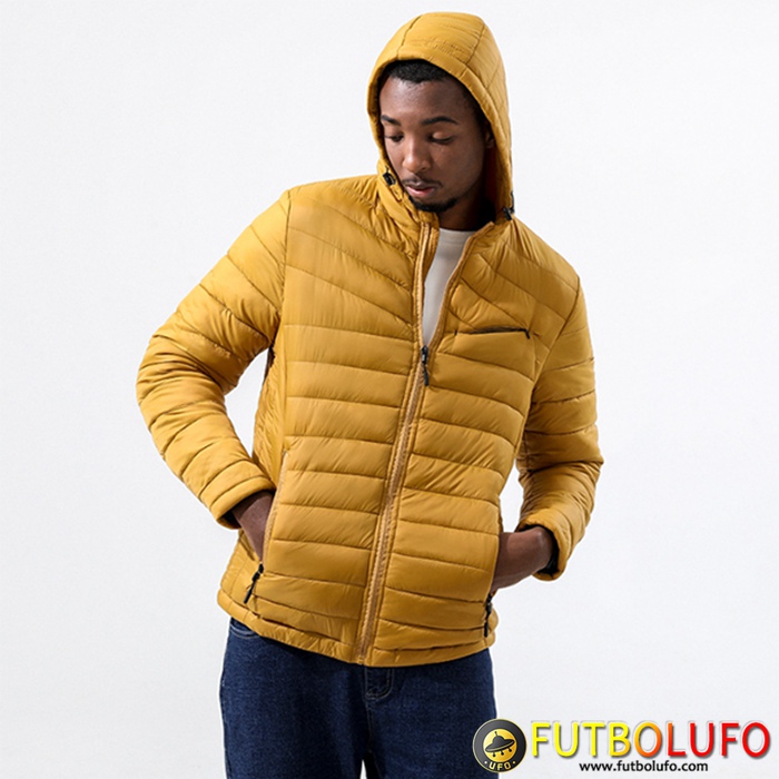 Chaqueta De Plumas Con Capucha Slim Térmico Amarillo 2022
