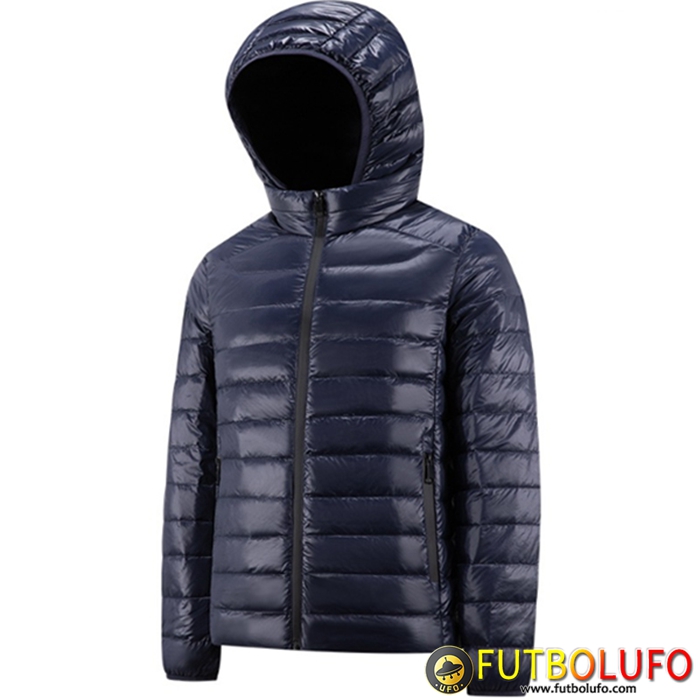 Chaqueta De Plumas Con Capucha Pato abajo Protección frío Azul marino 2022