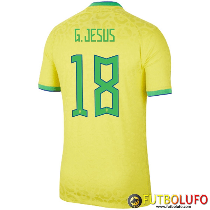 Camiseta Equipo Nacional Brasil (G.JESUS #18) 2022/2023 Primera