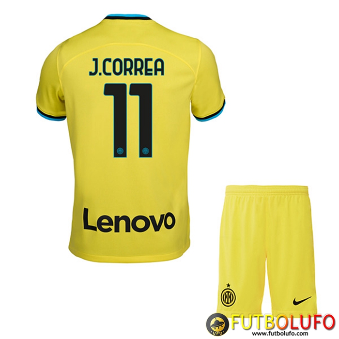 Camisetas De Futbol Inter Milan (J.CORREA #11) Ninos Segunda 2022/2023