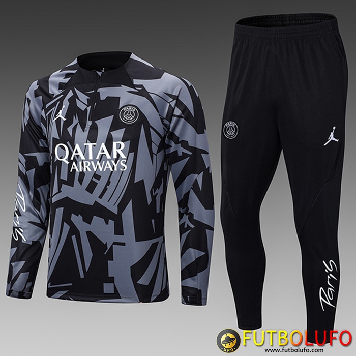 Chandal Equipos De Futbol Jordan PSG Enfant Negro/Gris 2022/2023