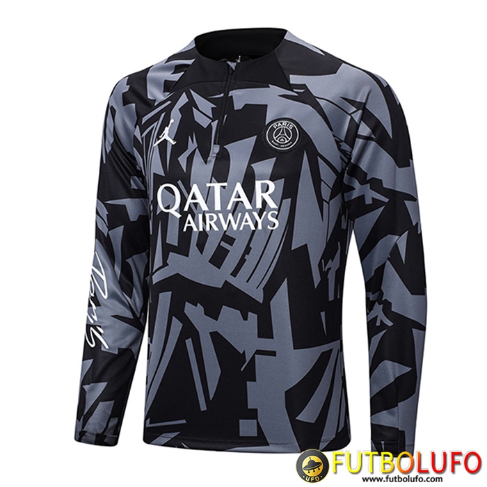 Sudadera De Entrenamiento Jordan PSG Negro/Gris 2022/2023