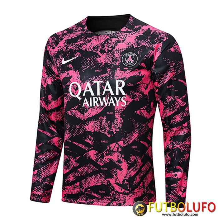 Sudadera De Entrenamiento PSG Negro/Rosa 2022/2023