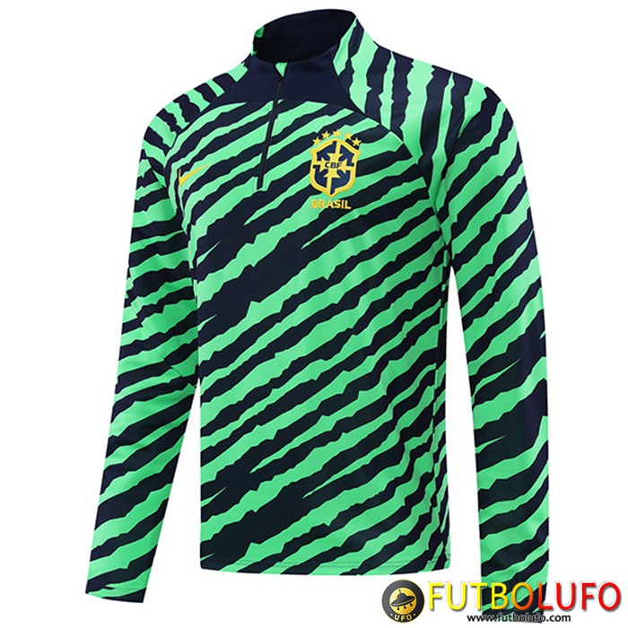 Sudadera De Entrenamiento Brasil Verde/Negro 2022/2023